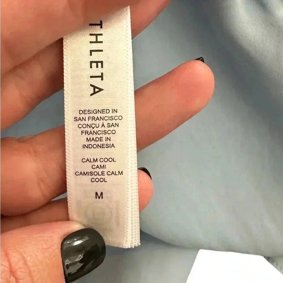 Athleta Calm Cool Cami  Size Medium Blue Comfort Adjustable Straps - Picture 6 of 10